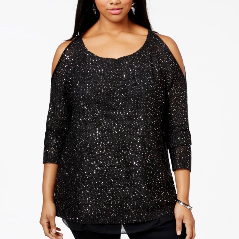 2X Evening black blouse